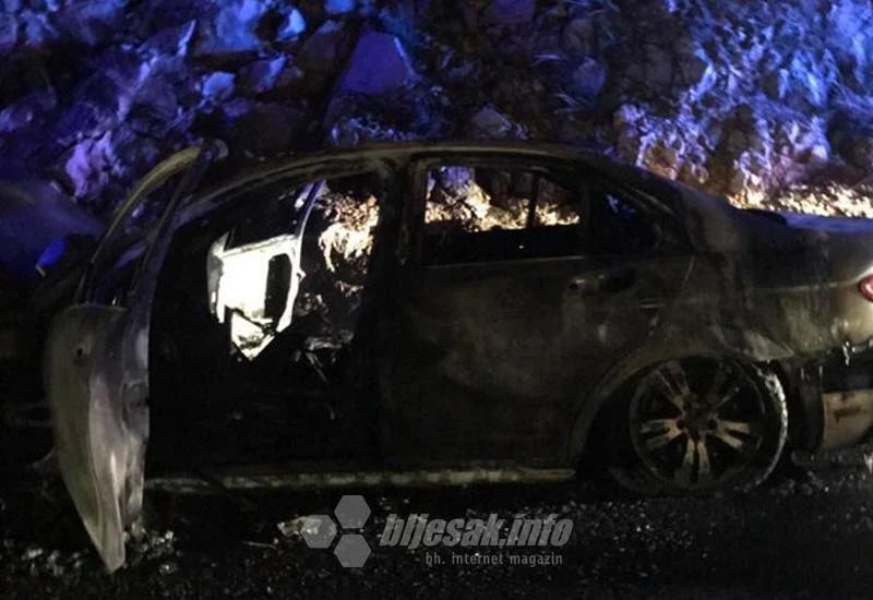 Na Međinama izgorio Mercedes