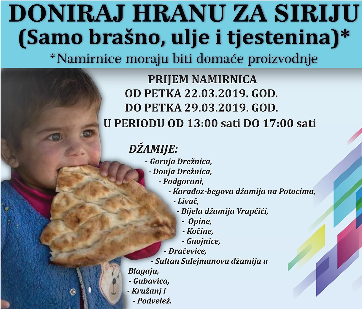 Medžlis IZ Mostar organizira prikupljanja humanitarne pomoći za sirijski narod