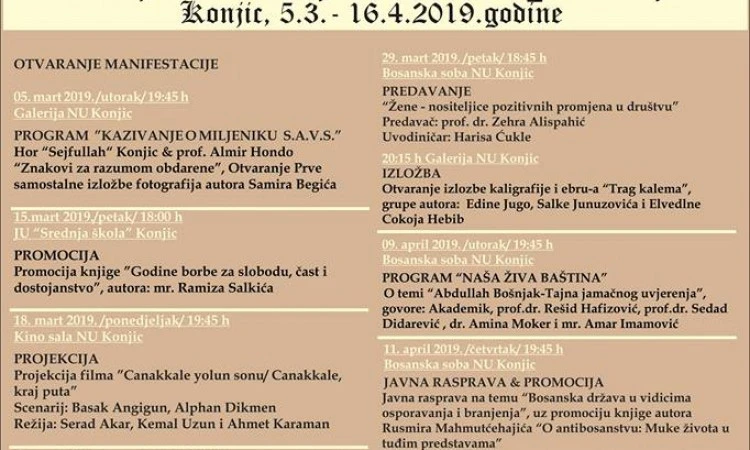 U Konjicu otvorena manifestacija 'Dani Sejfullaha ef. Prohe'