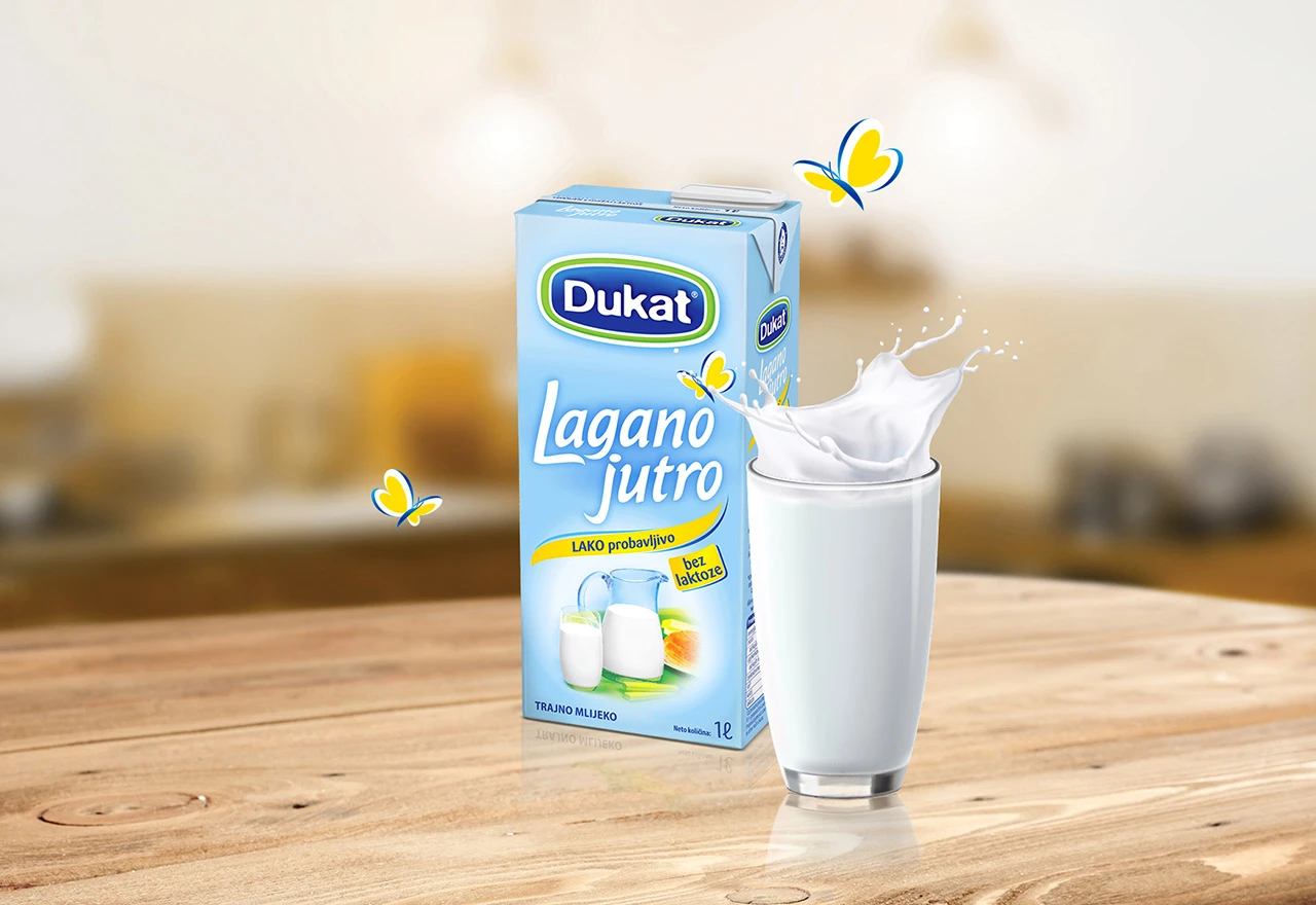 Novo na tržištu: Dukat lagano jutro, bezlaktozno mlijeko