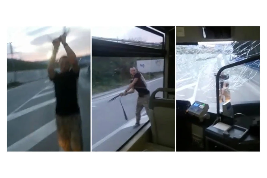 VIDEO | U Solinu pomahnitali mladić demolirao autobus
