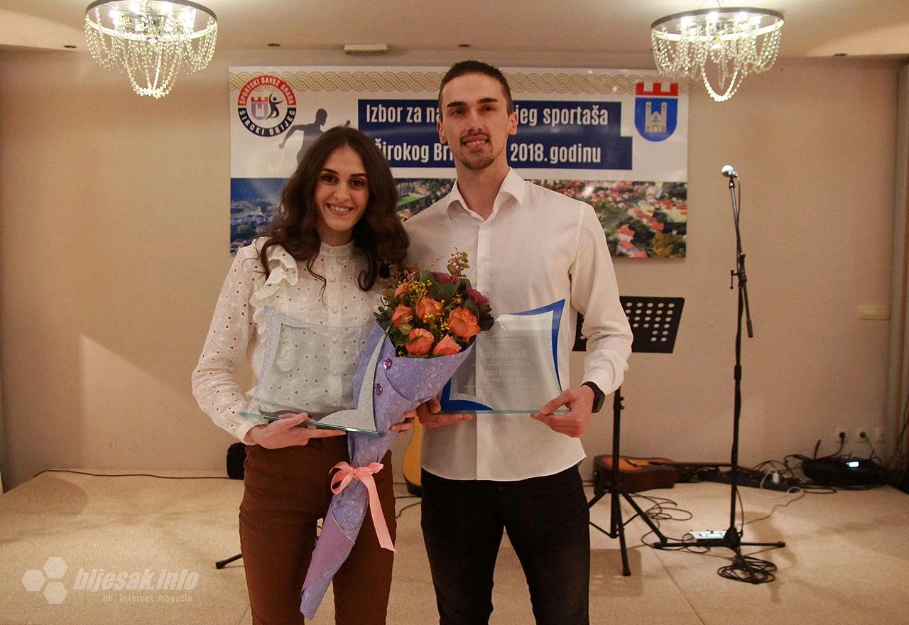 Ivan Kvesić i Anđela Soldo drugu godinu zaredom najuspješniji sportaši Širokog Brijega