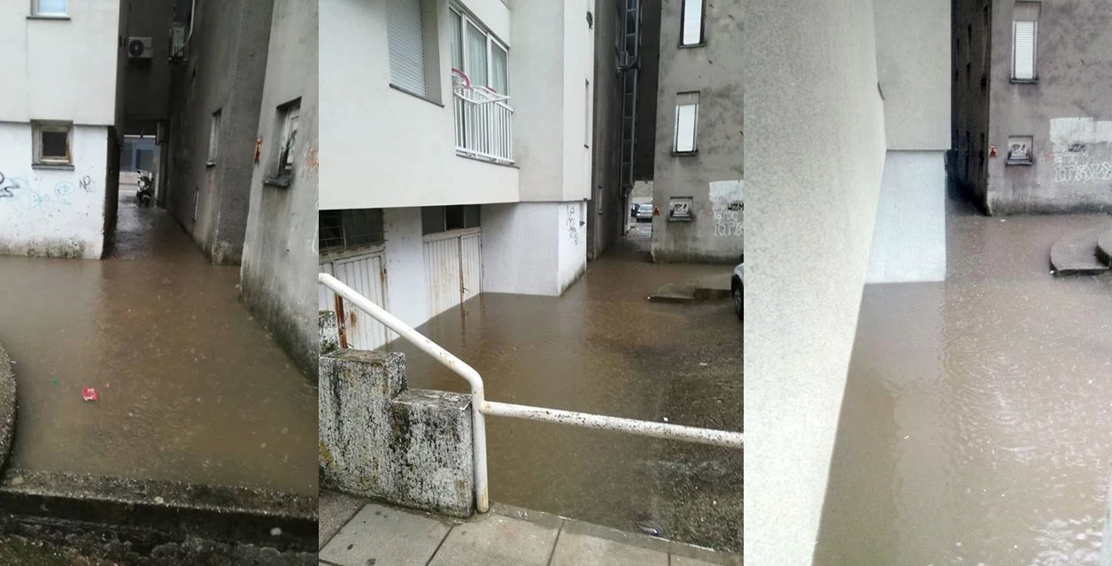 Mostar: Voda ulazi u automobile, stanari strahuju da će poplivati stanovi