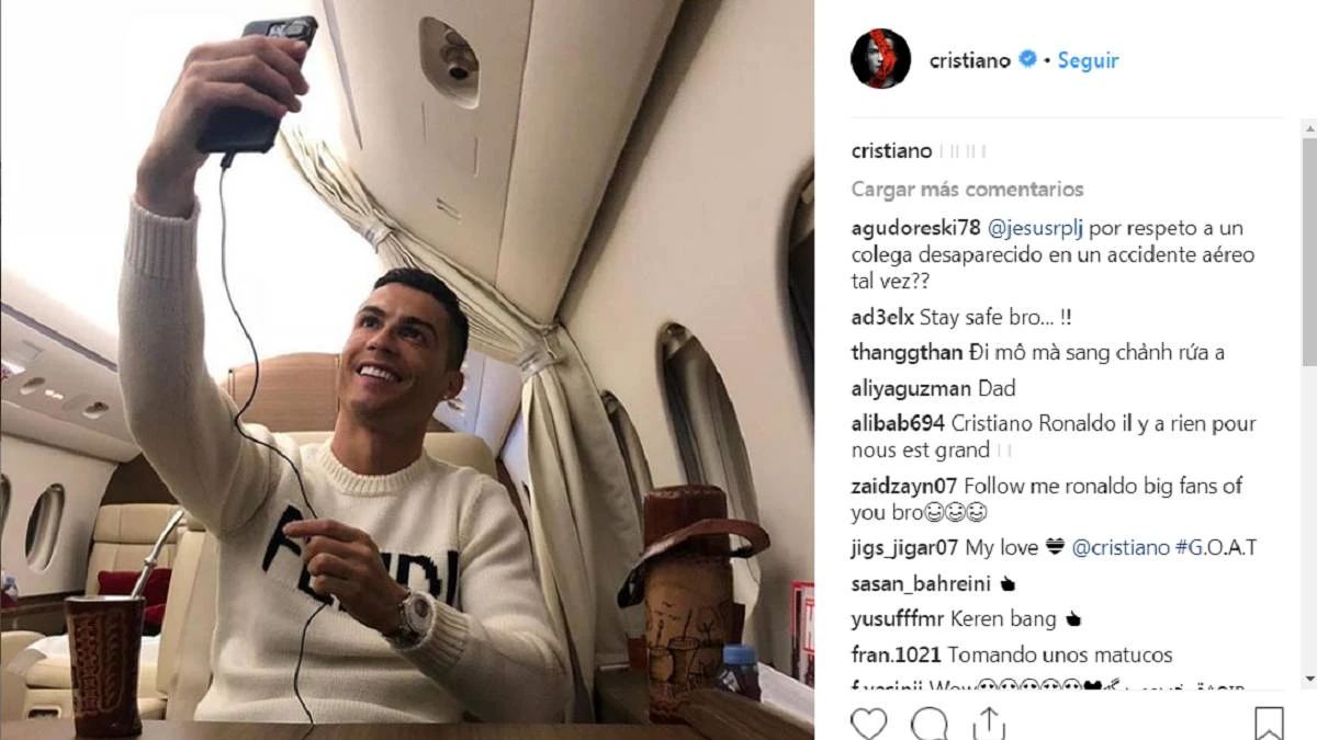 Cristiano Ronaldo na udaru zbog selfieja iz aviona: Nije dan za ovakve objave!