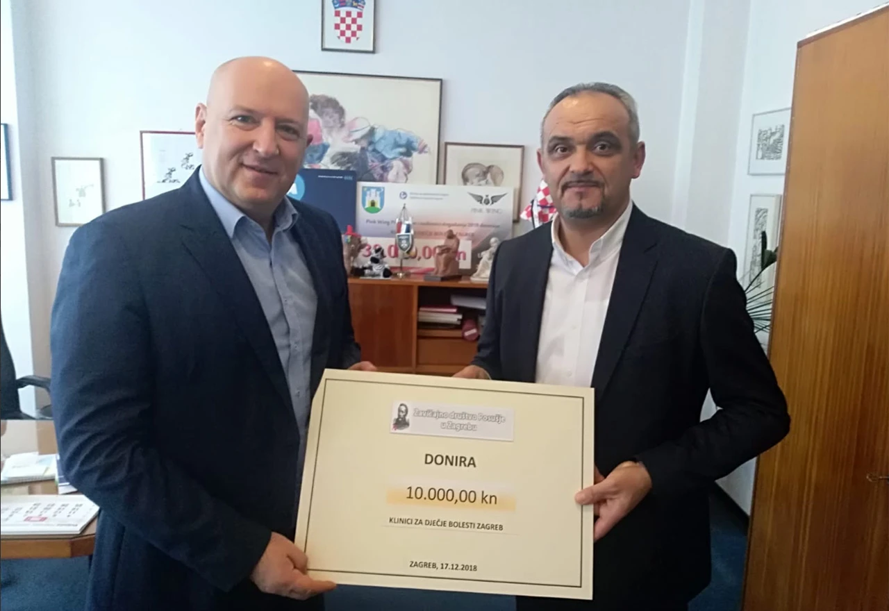 Zavičajno društvo Posušana u Zagrebu doniralo 10 000 kuna Klaićevoj bolnici