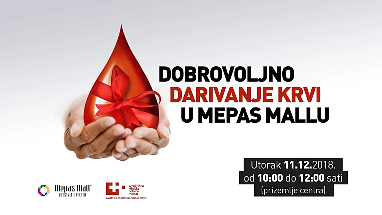 Dobrovoljno darivanje krvi u Mepas Mallu