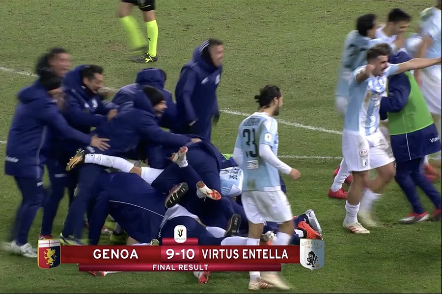 Trećeligaš Entella izbacio Genou u dramatičnom raspletu