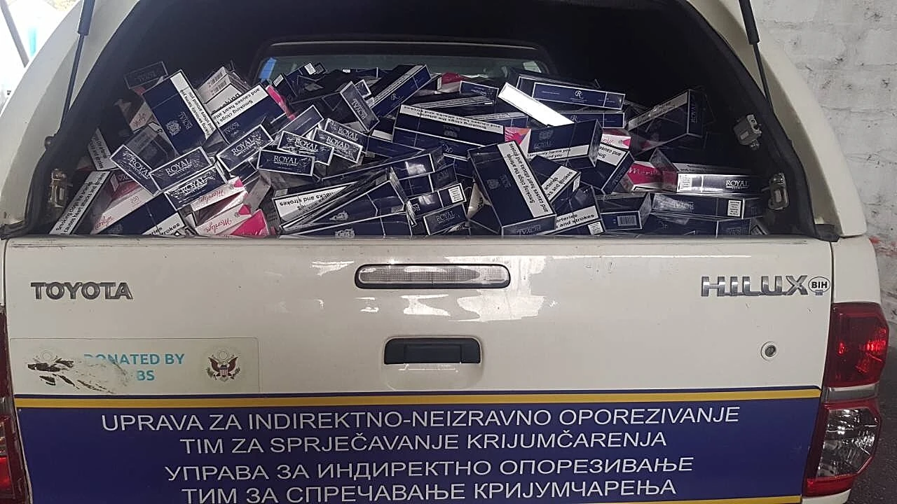 U Vrapčićima oduzete cigarete i duhan vrijedan 1,6 milijuna KM