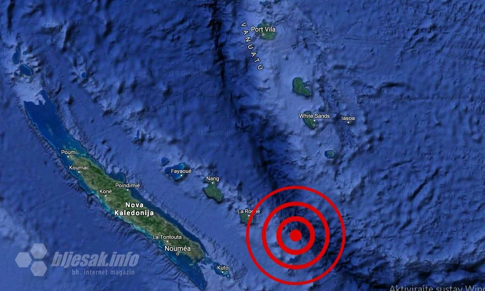 Razorni potresi pogodili Novu Kaledoniju i Vanuatu