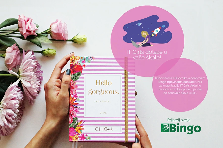CHICovnik x Bingo x IT Girls: Naša novogodišnja odluka je da zajedno dovedemo još jednu Arduino radionicu za nove IT Girls u našim školama