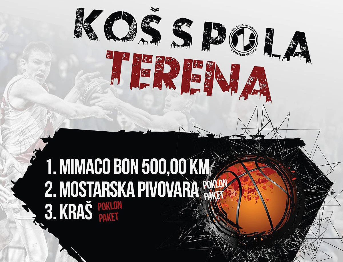 Nagradna igra Zrinjskog: Koš s pola terena vrijedi 500 KM