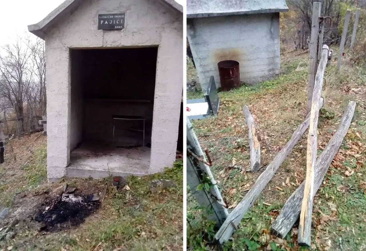 Oskrnavljeno groblje u Prozor-Rami