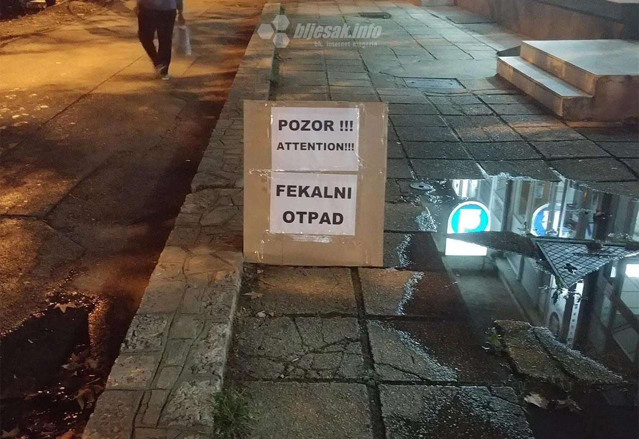Splitska ulica u Mostaru: Fekalije isplivale zbog nemara građana