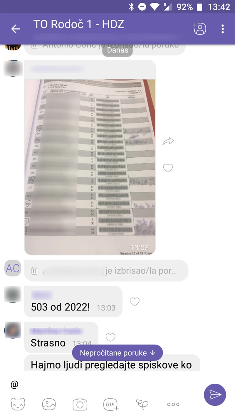 Mostarom kruži birački popis