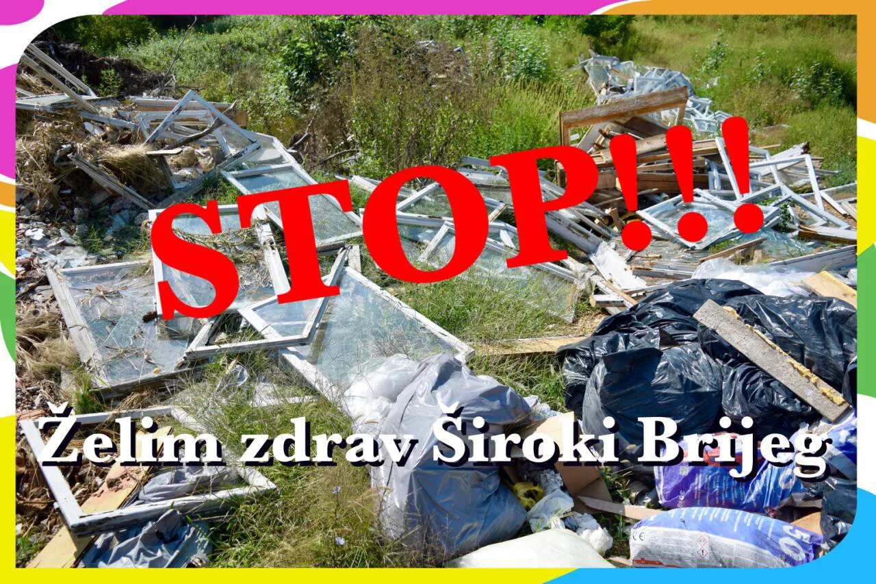 Mirno okupljanje u Širokom zbog nelegalnog odlagališta kod škole