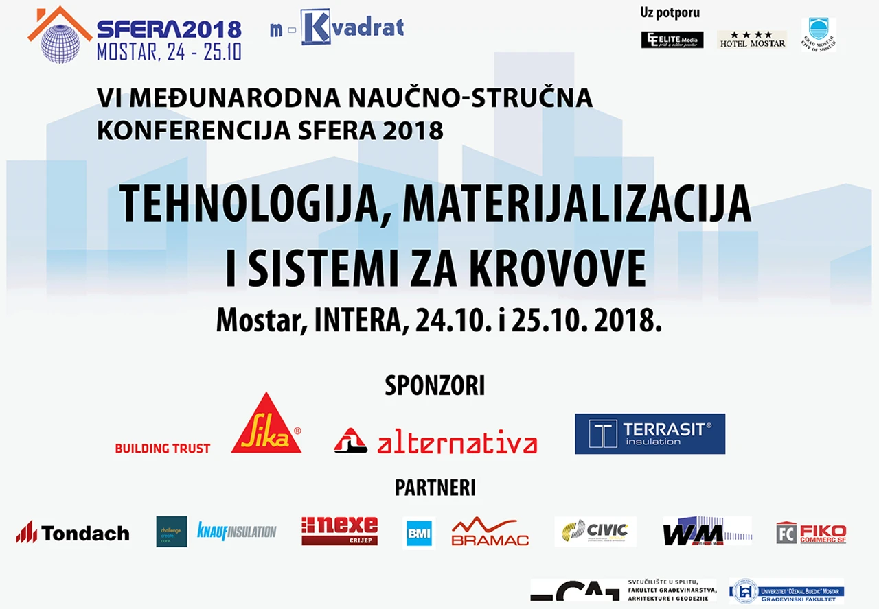Mostar domaćin konferencije 'Tehnologija, materijalizacija i sistemi za krovove'