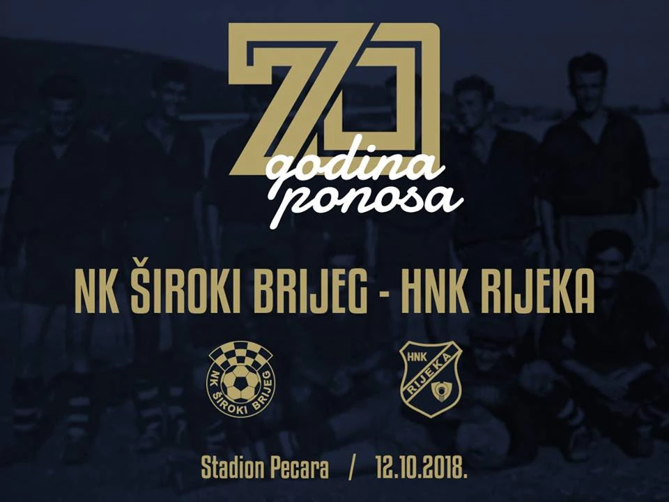 Rijeka na Pecari za proslavu 70. rođendana NK Široki Brijeg