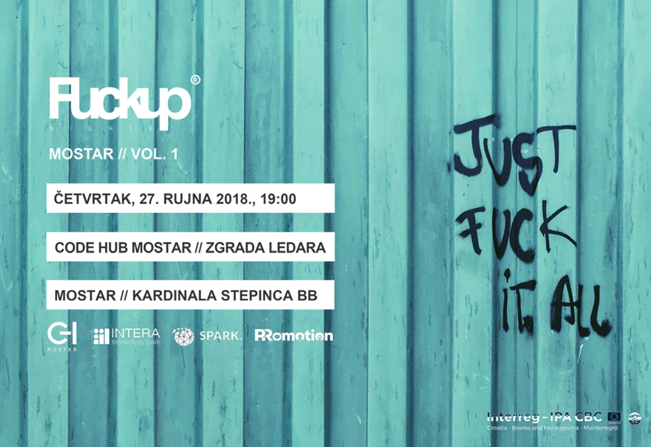 Otvorene prijave za prvo izdanje Fuckup Nights Mostar