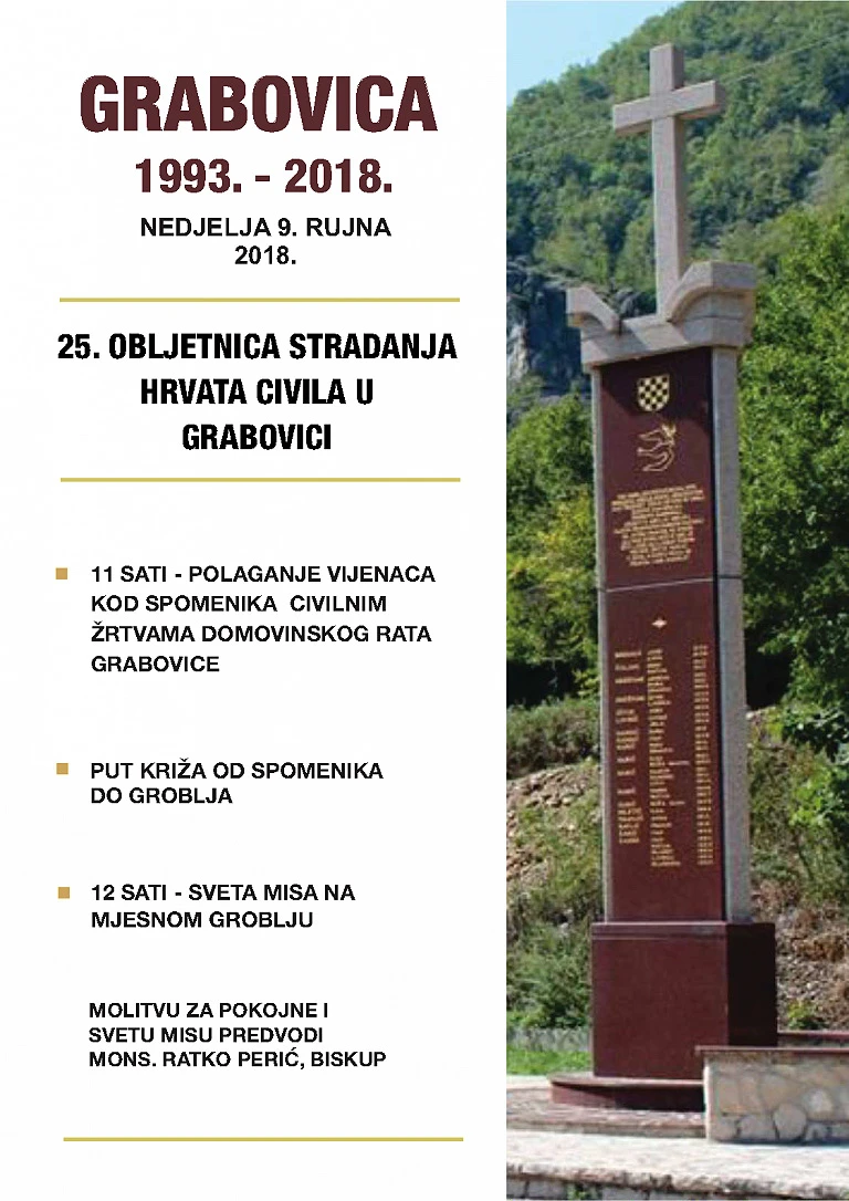 25. obljetnica pokolja Hrvata u Grabovici