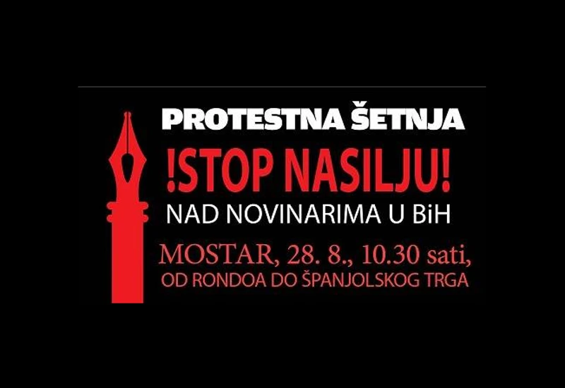 Mostarski novinari u prosvjednoj šetnji za pretučenog kolegu