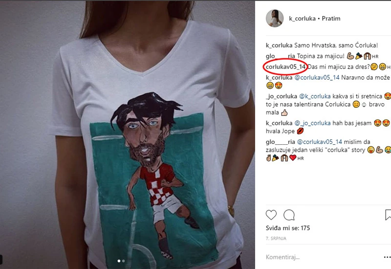Ćorluka tražio od Gruđanke da mu pošalje majicu u zamjenu za dres