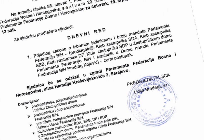 Bradara sazvala sjednicu o izbornim jedinicama