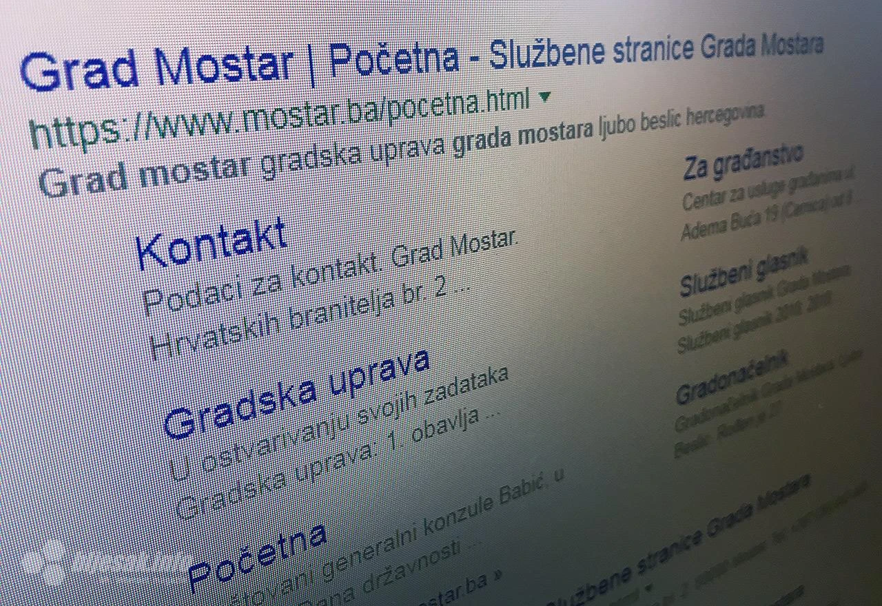 'Pala' stranica Grada Mostara: ''Njima radi'', nama ne
