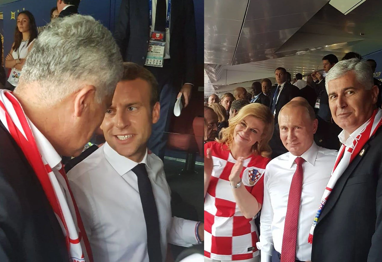 Čović sa šalom Zrinjskog pratio finale SP-a s Putinom, Macronom i Kolindom