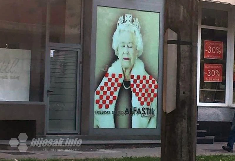 Mostar: Engleska kraljica obukla hrvatski dres