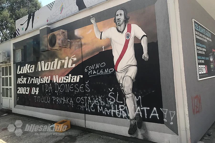 Vatreni navijač iz dijaspore daje 1000 KM za informacije o osobama koje su uništile Modrićev mural 