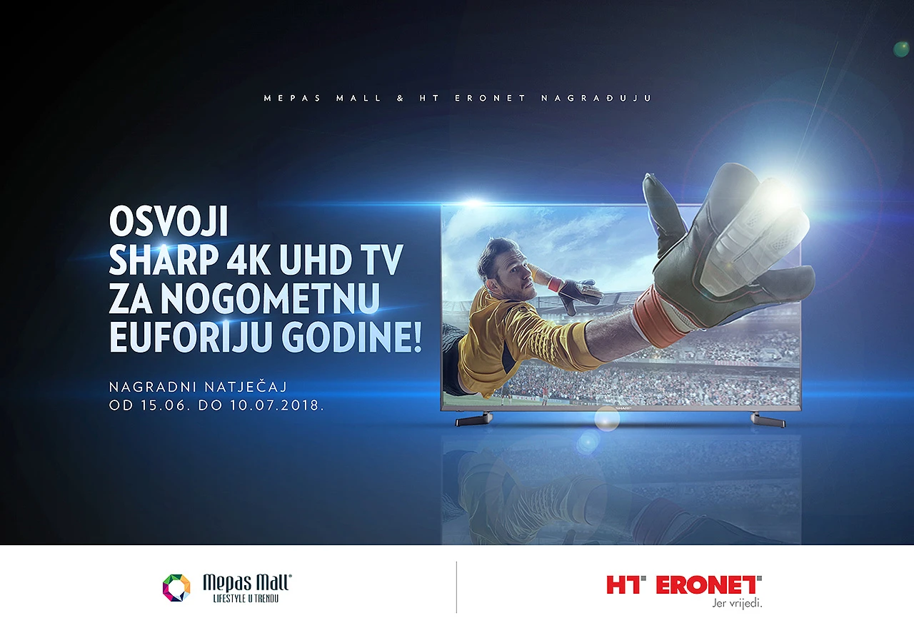 Osvoji SHARP 4K UHD TV za nogometnu euforiju godine