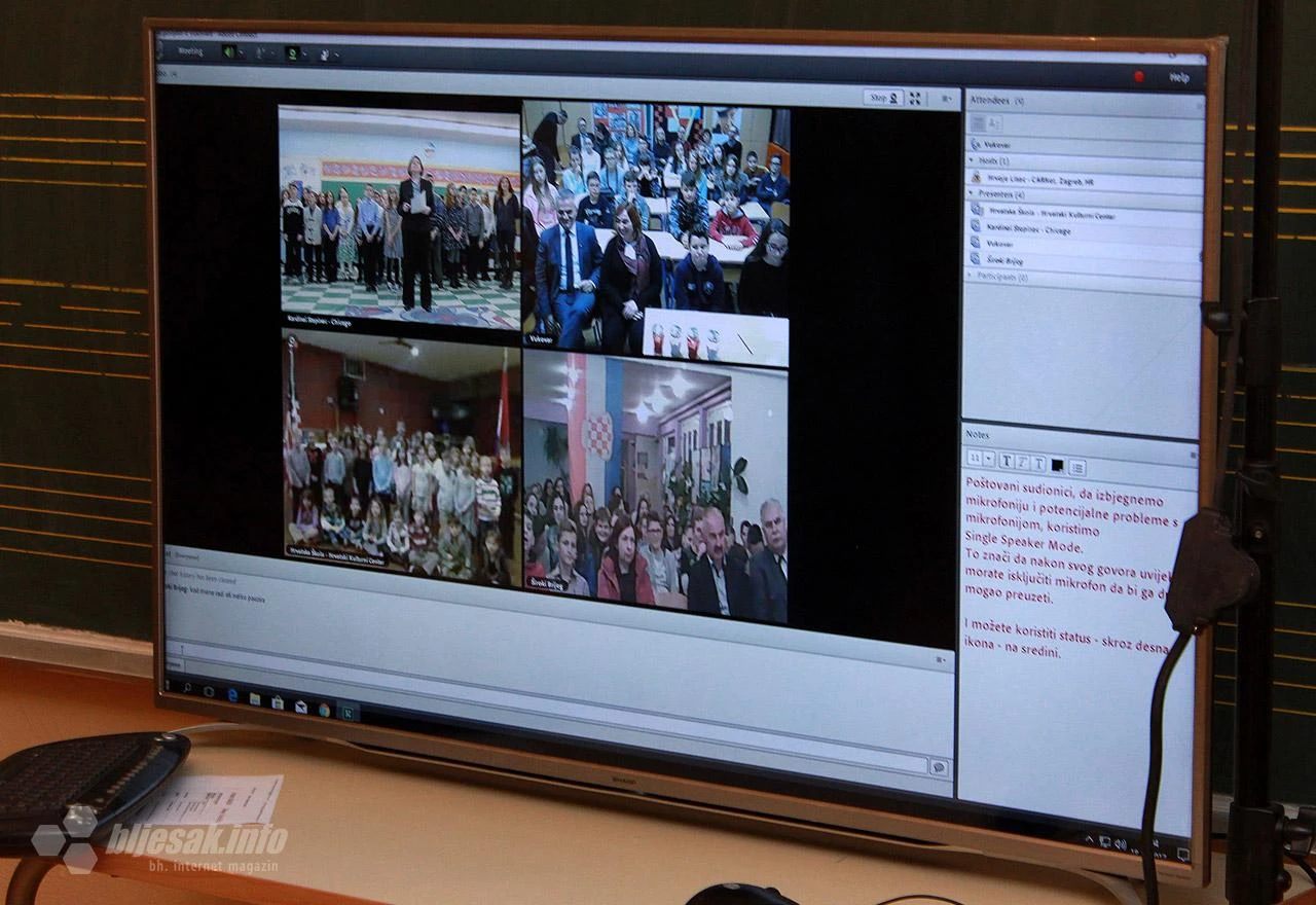 Prva videokonferencija Hrvata iz Dublina, Borova naselja i Širokog Brijega