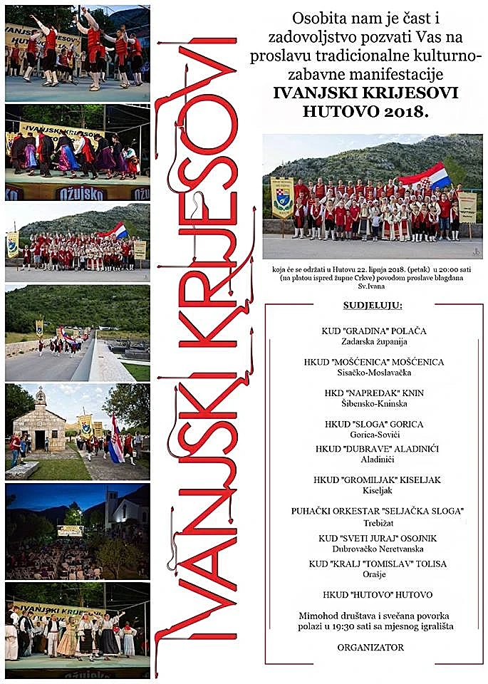 Ivanjski krijesovi: Tradicionalna manifestacija vas poziva u Hutovo