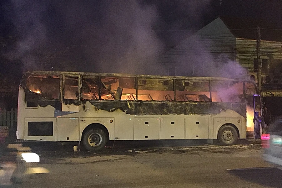 Zapalio se autobus iz Hrvatske