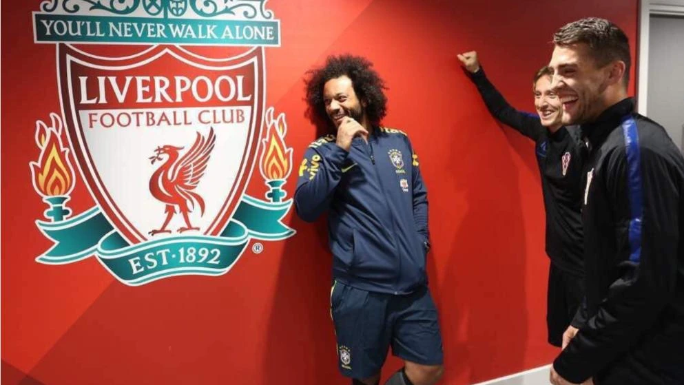Marcelo, Modrić i Kovačić se slatko nasmijali amblemu Liverpoola