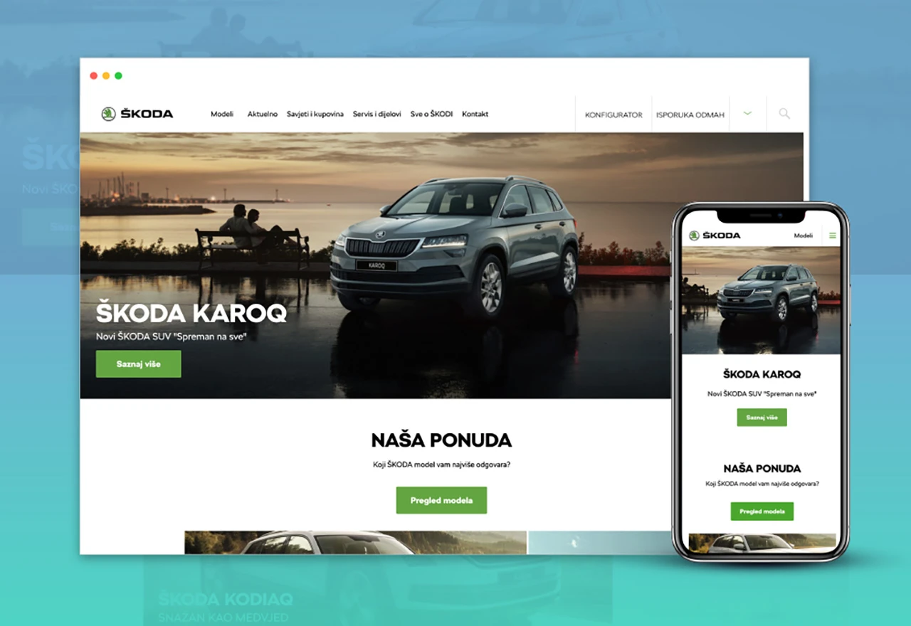 Redizajnirana web stranica marke ŠKODA