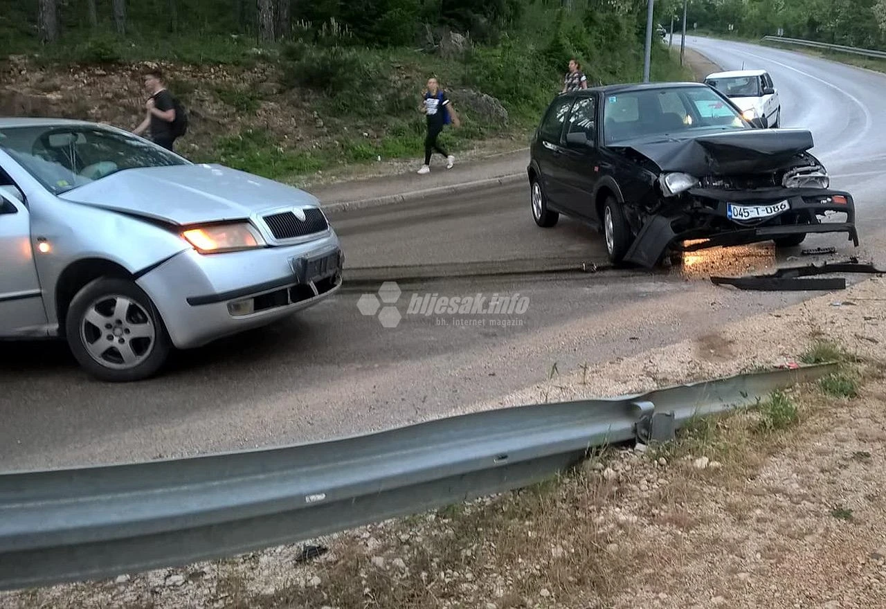 Široki Brijeg: Teži sudar u kritičnom zavoju kod Gradske mrtvačnice
