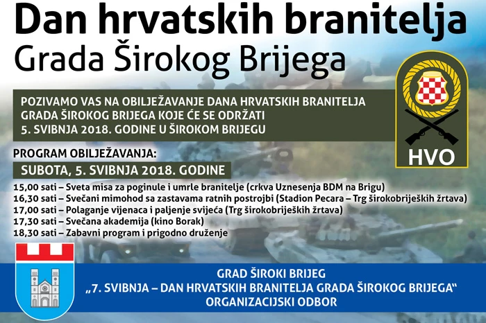 Obilježavanje Dana hrvatskih branitelja Grada Širokog Brijega
