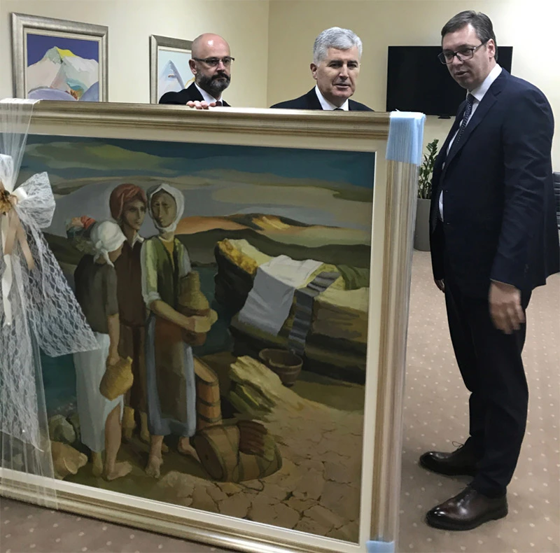 Čović Vučiću poklonio sliku Vlade Puljića