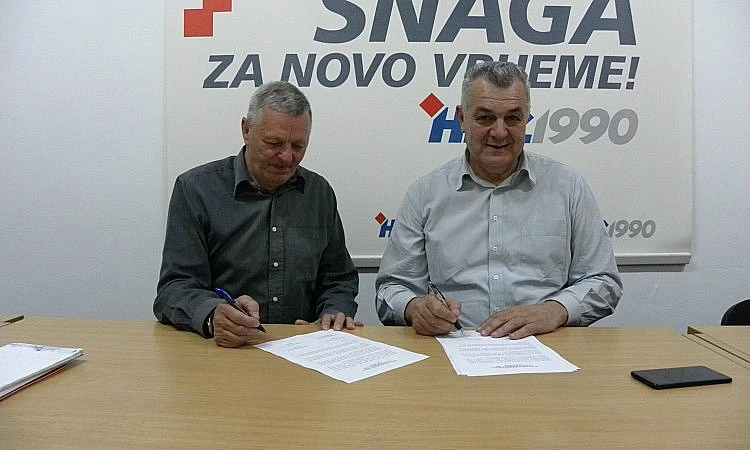Predsjednici ŽO HS i HDZ 1990 potpisali Izjavu o zajedničkom nastupu na izborima