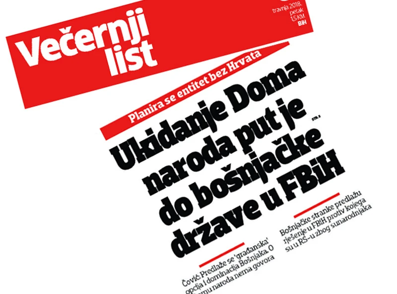 Večernji list: Bošnjačke stranke traže državicu kao i Srbi
