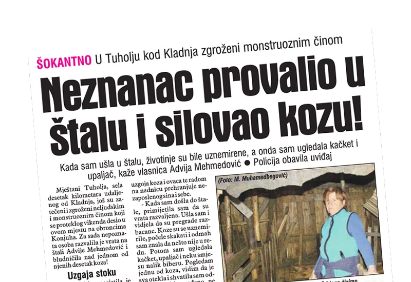 I to je BiH: Silovao kozu