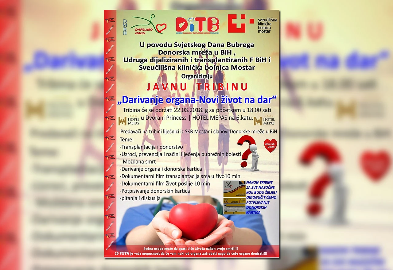 U Mostaru će se razgovarati o doniranju i transplatiranju organa