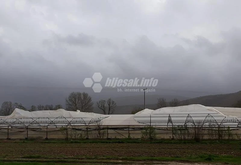 Vjetar uništio plastenike na području Čapljine