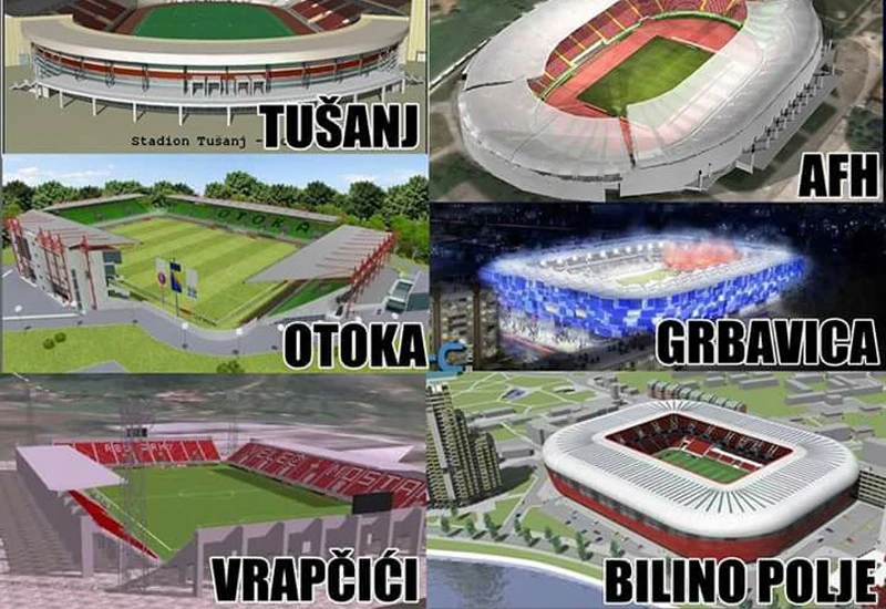 Pogledajte kako su trebali izgledati stadioni u BIH