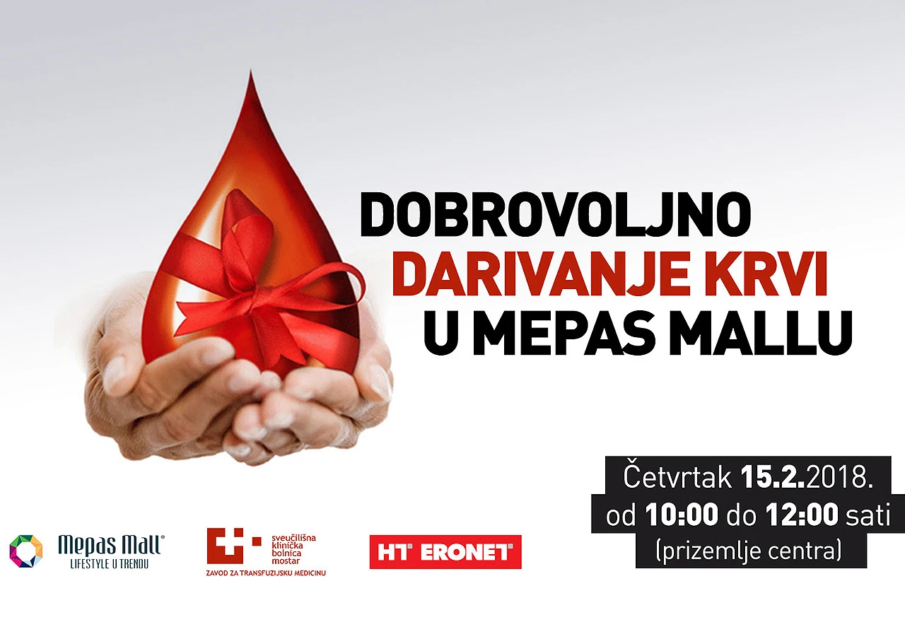 Dobrovoljno darivanje krvi u Mepas Mallu