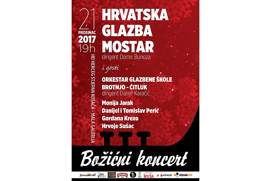 Tradicionalni božićni koncert Hrvatske glazbe Mostar