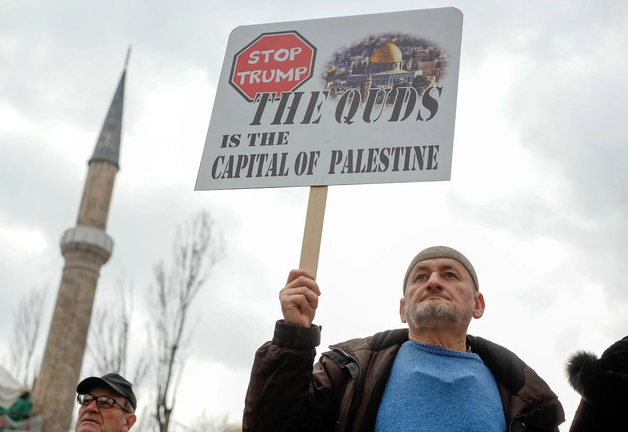 U Sarajevu održan skup protivljenja Trumpovoj odluci i podrške Palestincima