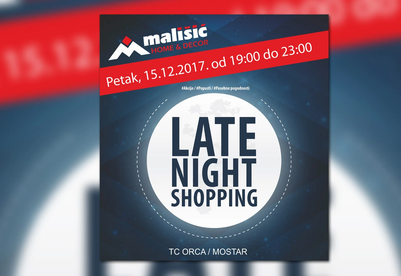 Late night shopping u Mališić centru