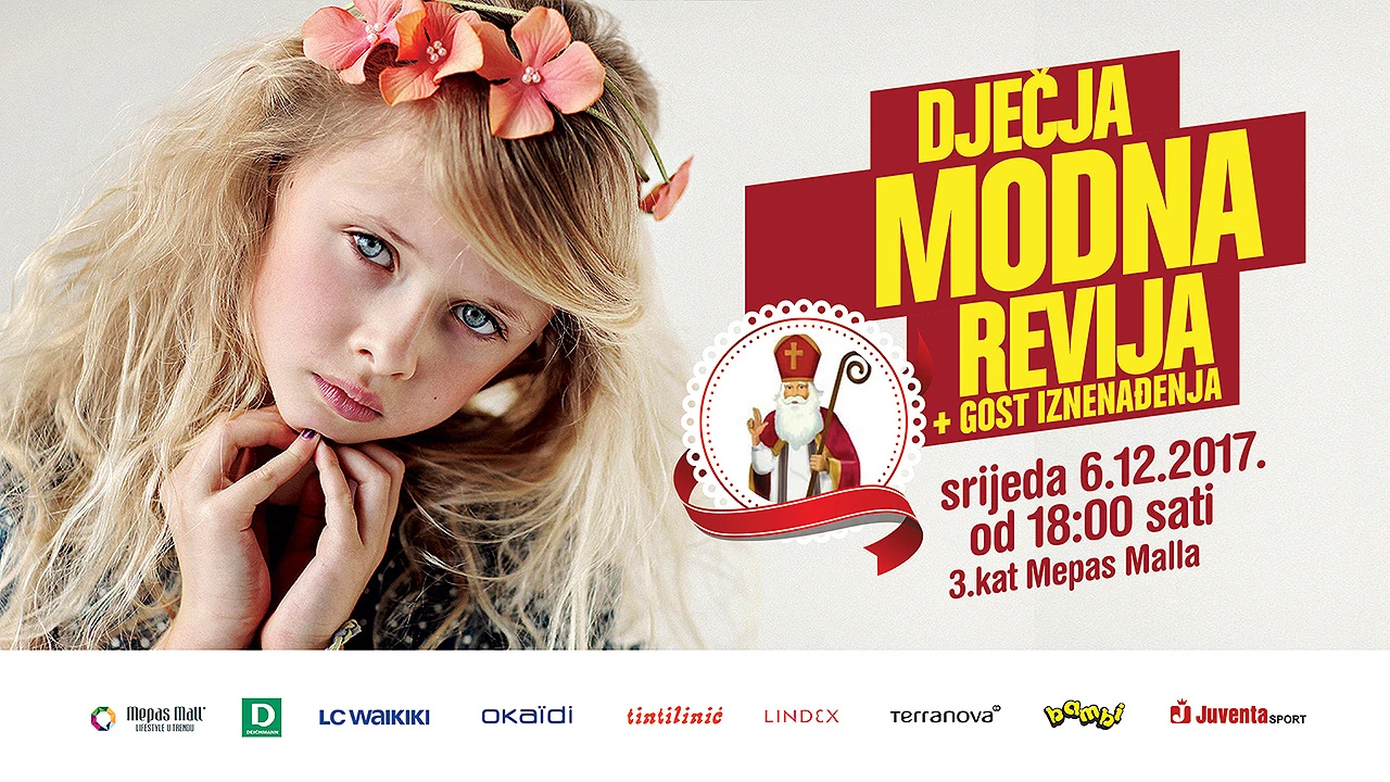 Dječja modna revija i druženje sa svetim Nikolom u Mepas Mallu
